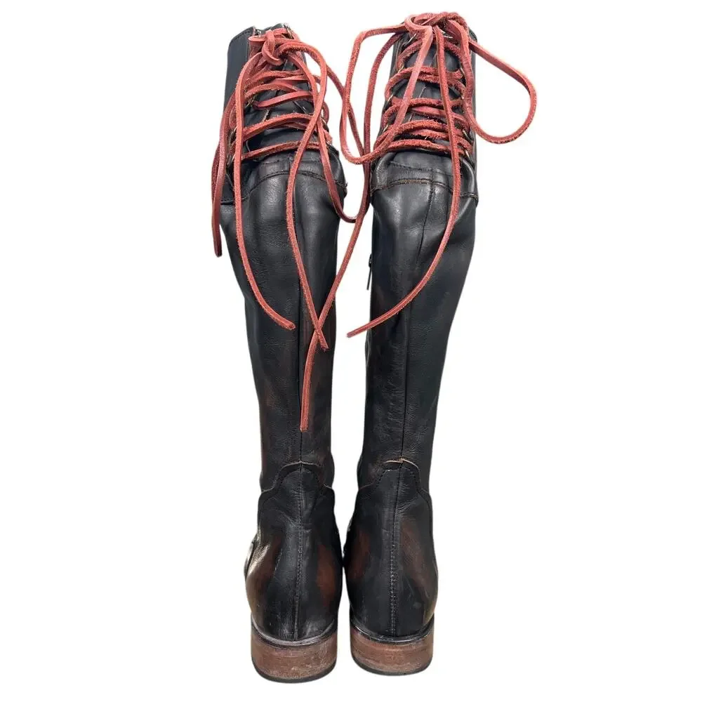 Freebird By Steven Women’s Cyn Brown Knee High Riding Boots Size US 10